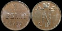 1 пенни Финляндия 1900