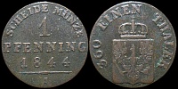 1 пфеннинг Пруссия 1844 А (Фридрих Вильгельм IV)