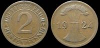 2 пфеннига Германия 1924 A