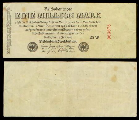Германия 1 млн марок 1923 год (№063678)