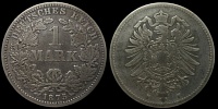 1 марка Германия 1875 F