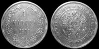 1 марка Финляндия 1874 s