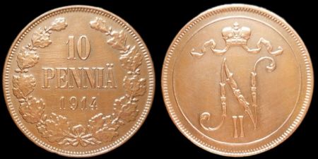 10 пенни Финляндия 1914