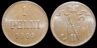 1 пенни Финляндия 1909