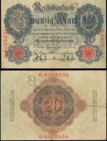 Германия 20 марок 1910 год