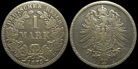 1 марка Германия 1875 A